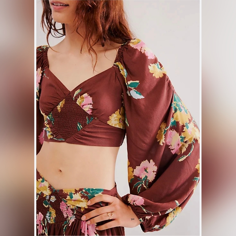 Free People Dusk Til Dawn Crop Top, Size Small